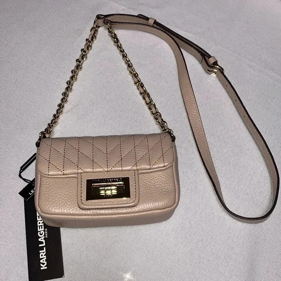 KARL LAGERFELD Leather Crossbody Purse,NWT. - Picture 1 of 5